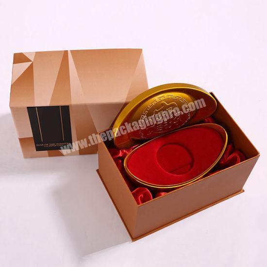 Recycle New Fashionable Printed Paper Souvenir Gift Packaging Coin Boxes Display Box with Insert