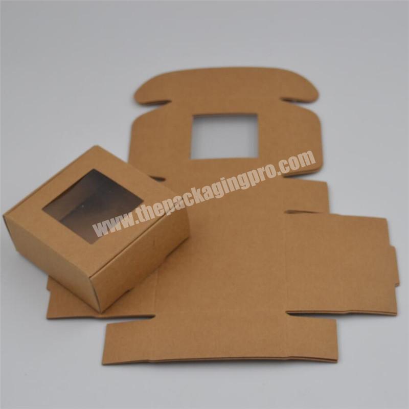 Recycle Wholesale Brown Kraft Paper Soap Box With Window