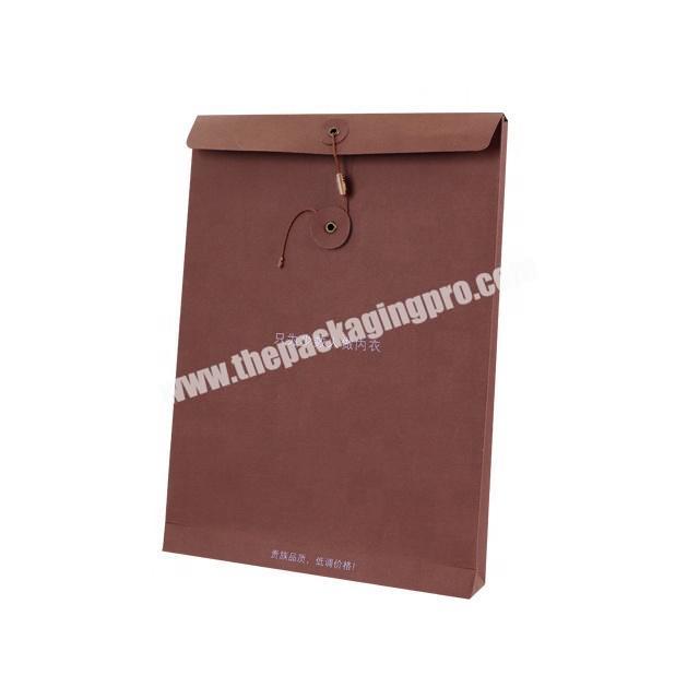 Recycled brown art paper handbags custom logo clothes  handbag  file holder