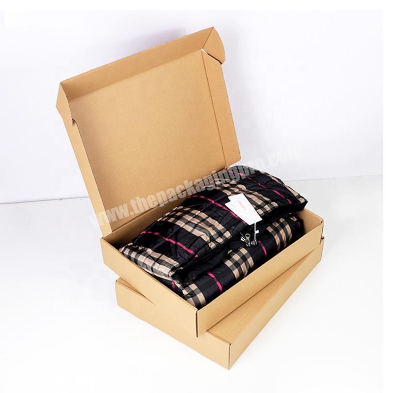Recycled Corrugated Paper Clothing Shipping Boxes Custom Logo Carton Packaging Box Clothes