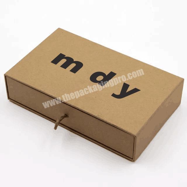 recycled custom logo brown cardboard kraft paper drawer box