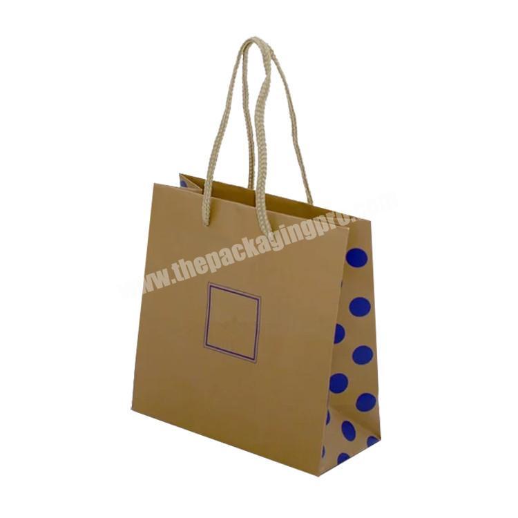 Recycled custom logo print brown kraft paper bags