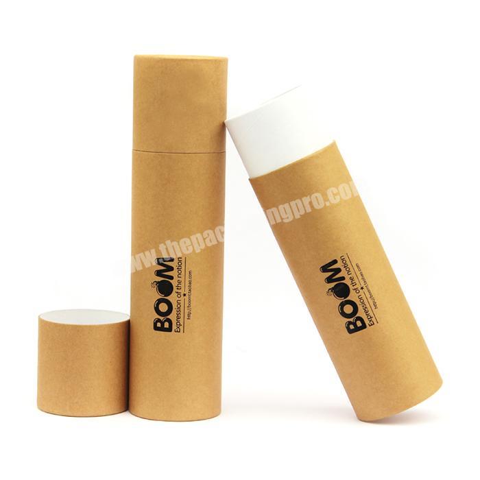 Recycled custom printed cardboard tube packaging small kraft paper canister