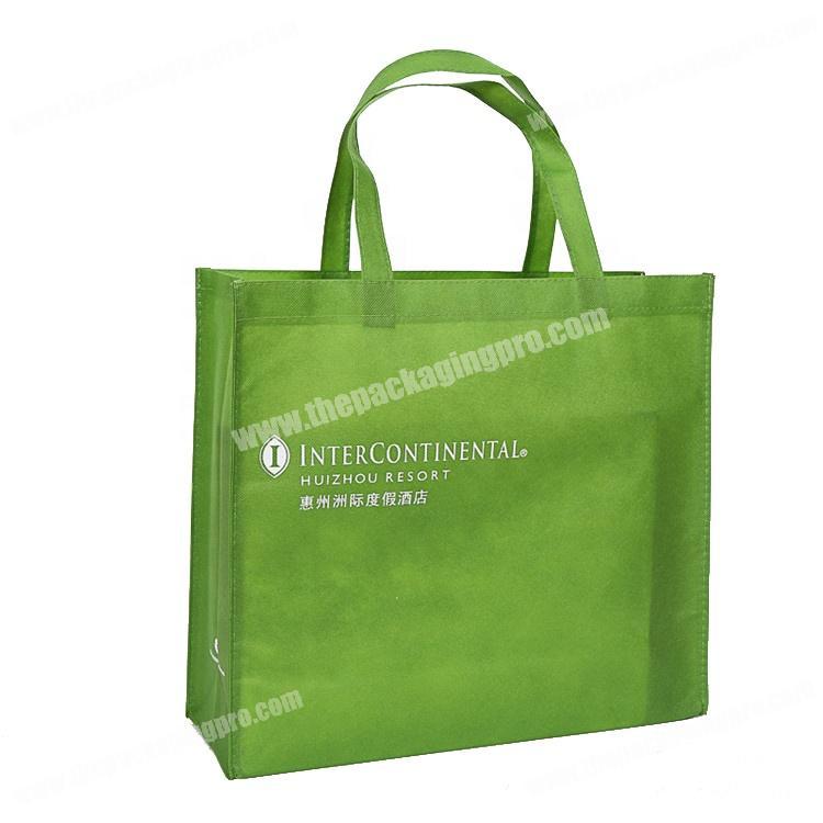 Recycled custom printed logo promotional non woven handle bag