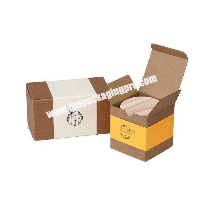 Recycled kraft paper gift packaging box for honey jar