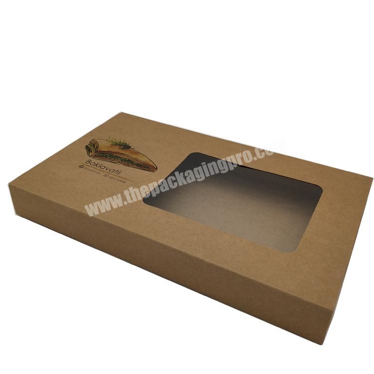 Recycled kraft paper packaging box with custom logo