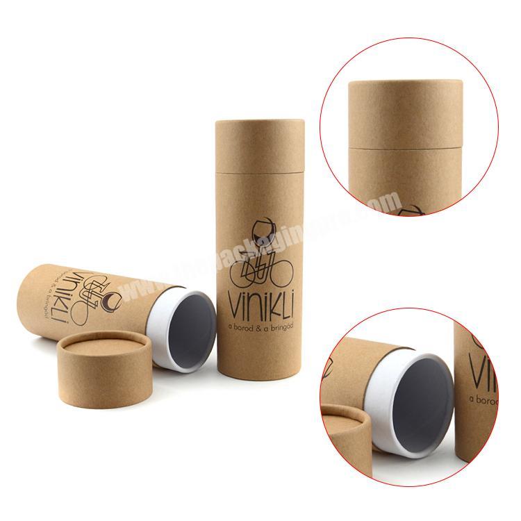 Recycled kraft paper round box round packaging box for black bottle