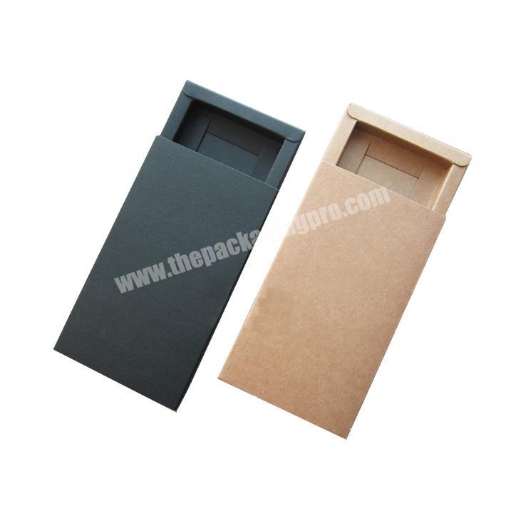 Recycled kraft phone case packaging rectangular box with drawer