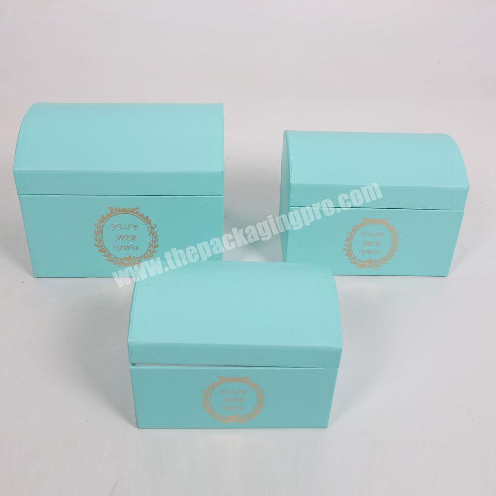 Wholesale Recycled Paper Treasure Gift Boxes With Gold Hot Stamping