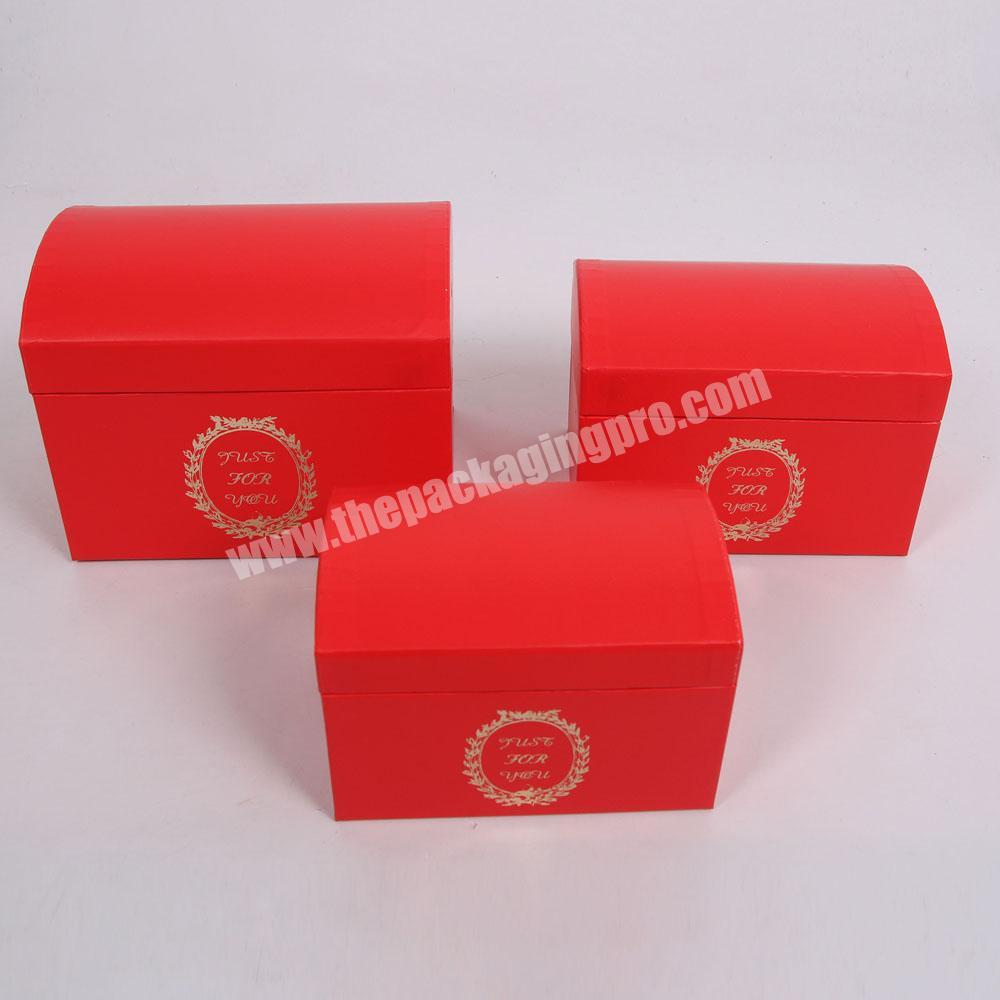 Manufacturer Recycled Paper Treasure Gift Boxes With Gold Hot Stamping