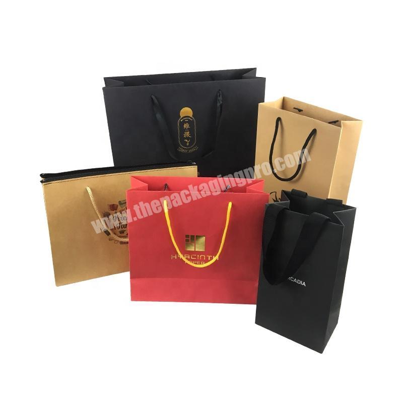 Recycled Popular Red Card Manufacturer Custom Paper Bag For Promotional Gift