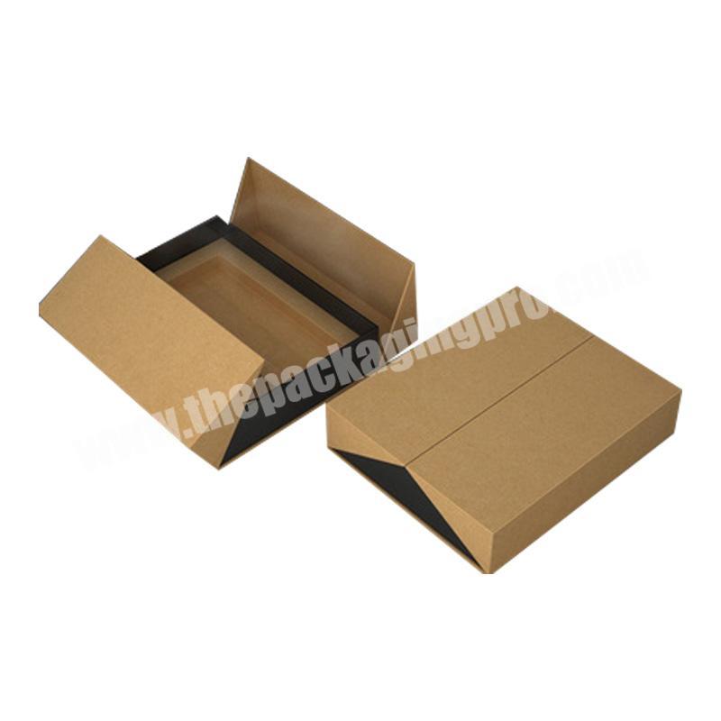 Recyle cheap customized logo print brown paper box
