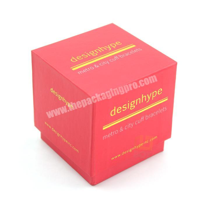 Red And Coffee Colors Designs Round Cylinder Lid And Base  Gift Box With Gold Hotstamping