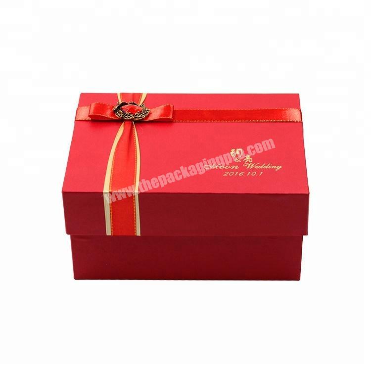 Red cardboard gift packaging box