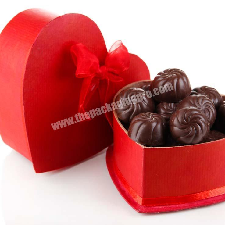 Red Color Printed Heart Shaped Chocolate Gift Box