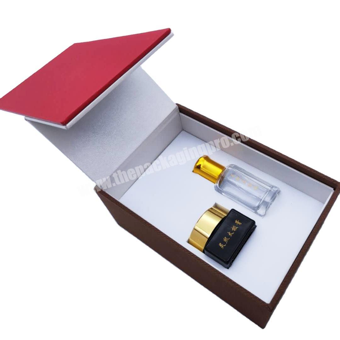 red flip open rigid printing perfume sets storage packaging book magnetic box sets