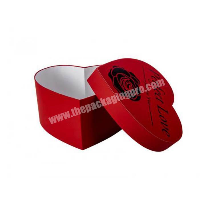 Red Heart Shaped Rigid Gift Packaging Box for chocolate or flowers cheap wholesale