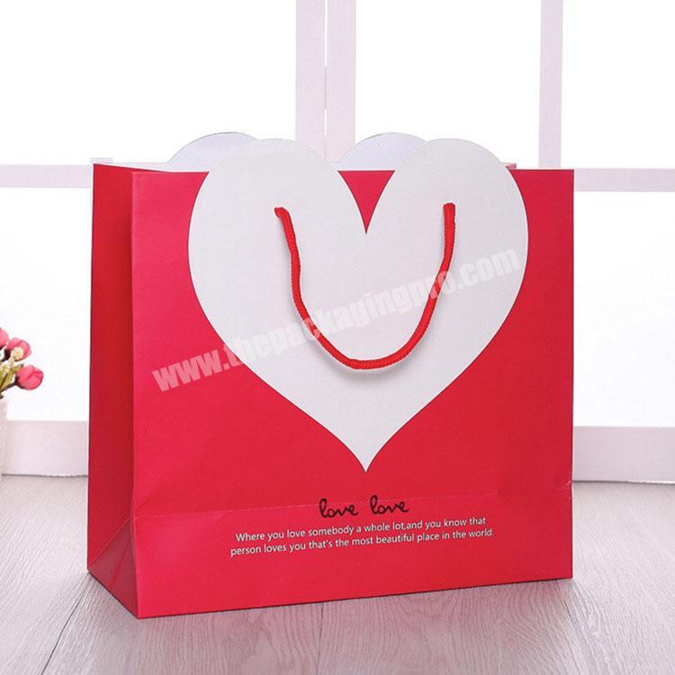 Red Purple Blue color printed Heart Paper Wedding Party Favor Gift Chocolate bag