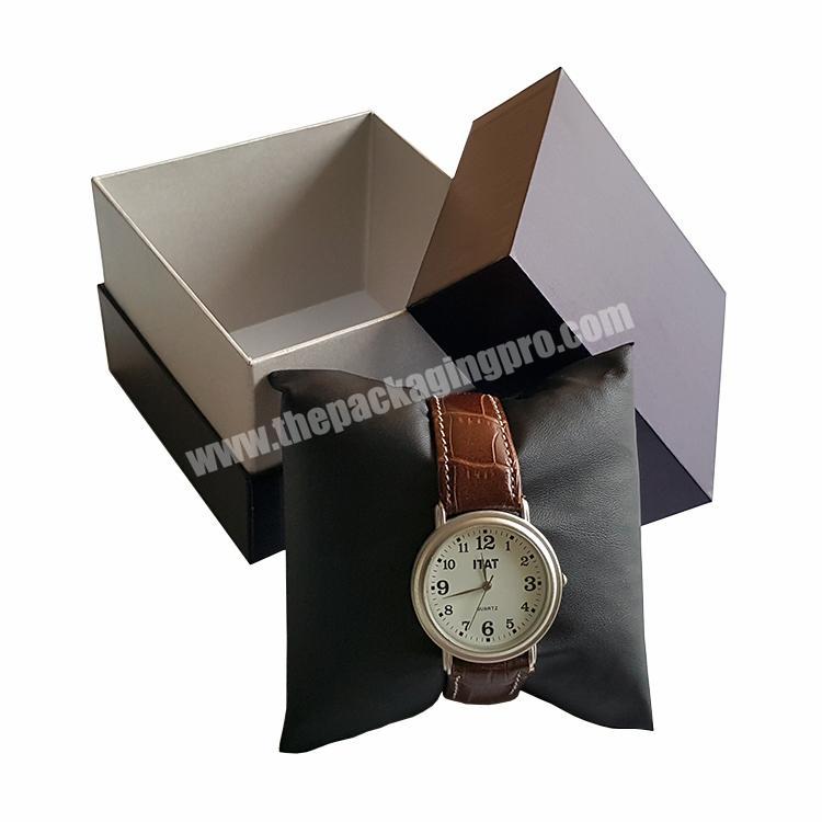Retail Cheap High End Gift Paper Custom Logo Printed Classical Paper Watch Box With Pillow