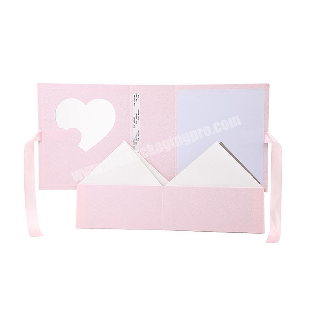Retail Foldable Paper Cardboard Storage Gift Packaging Box With Heart Window