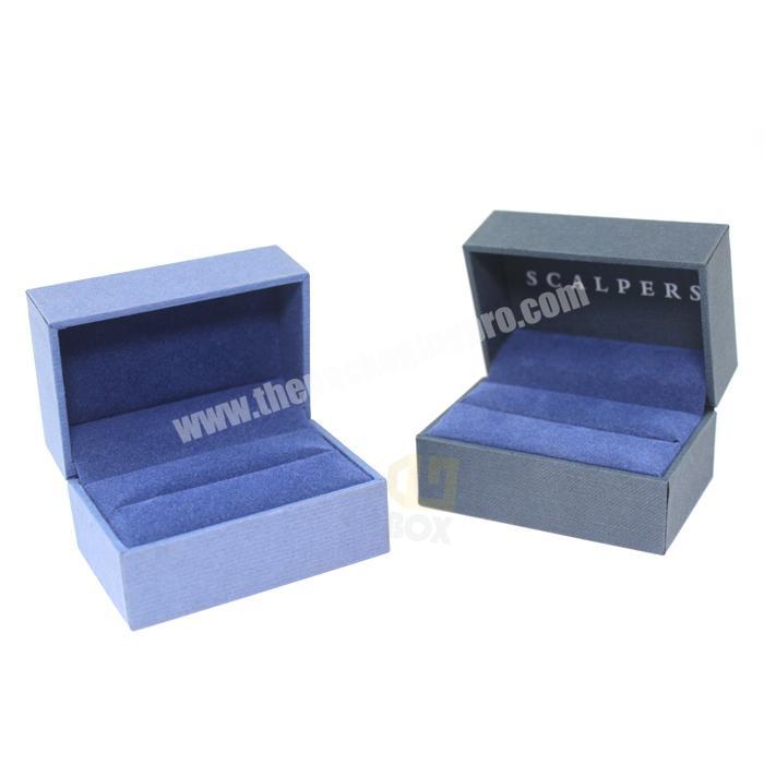 Retail High Quality Luxury Upscale Custom Printed Blue Small Size Cardboard Cufflink Packaging Gift Box Custom Logo