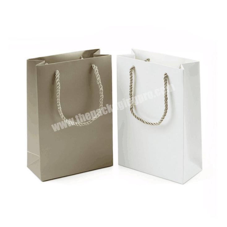 Retail logo printed customized clothing small gift plain color paper bag