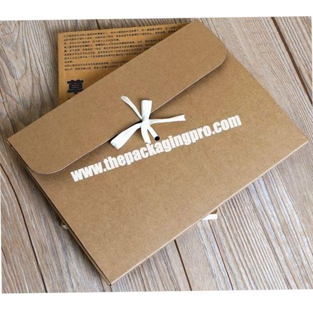 Retail online shopping postcard kraft paper packaging box for book box packaging wholesale