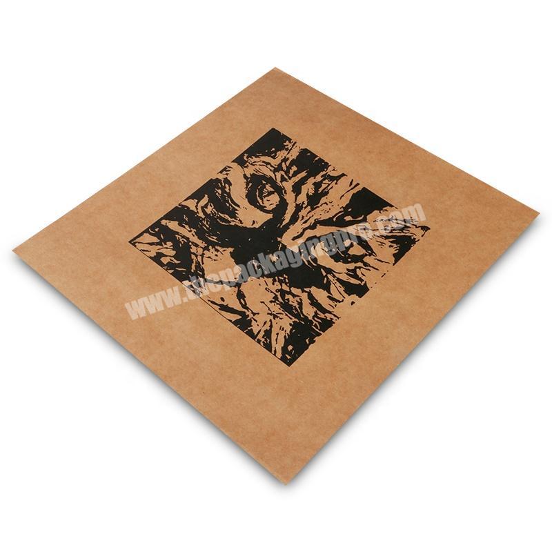 Retro black cat pattern kraft paper bag flat CD vinyl record sleeve packaging