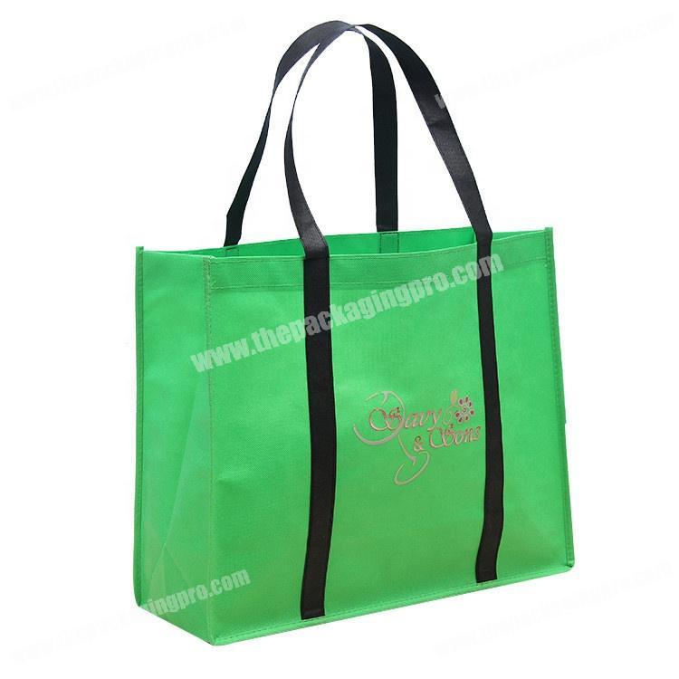 Reusable cheap customized non woven shopping bag with reinforce handle