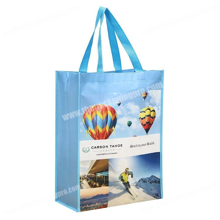 Reusable ecologibal laminated non woven shopping bags for promotional