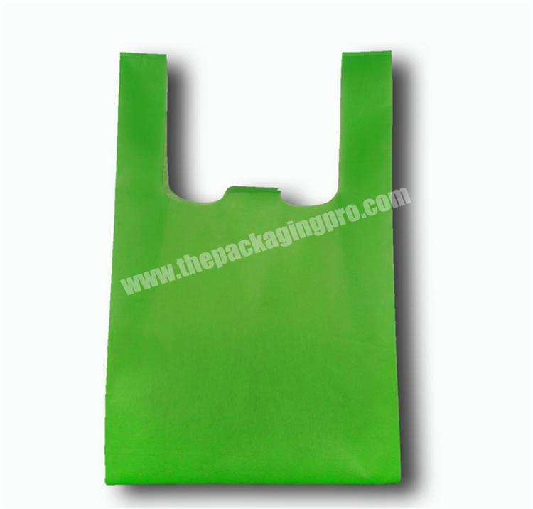 Reusable green vest fruit use non woven bag ready to ship