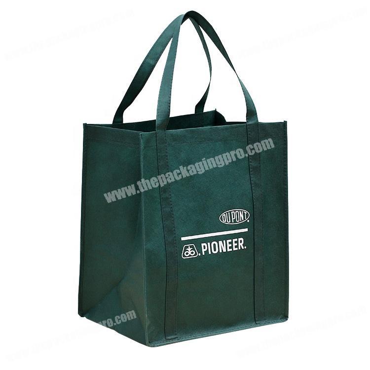 Reusable plain reinforce handle 100% recyclable non woven shopping bag