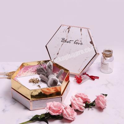 Rhombus Marble Box Gift Valentine's Day Box Luxury Perfume Box