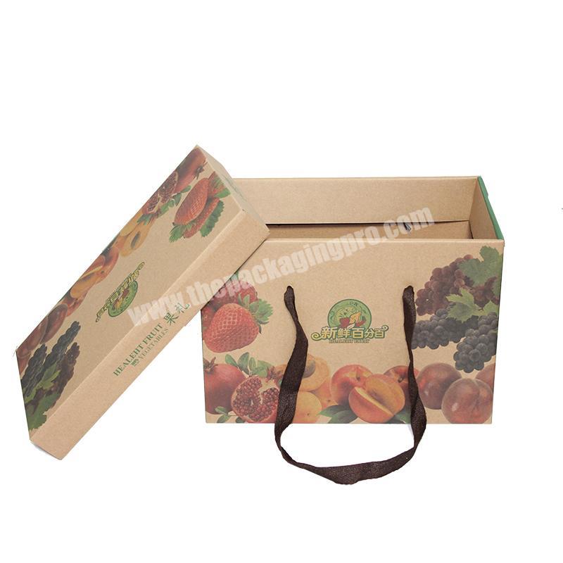 Rich Export Experience Low Price corrugated shipping vegetable and fruit box for transport with Lidded and handle