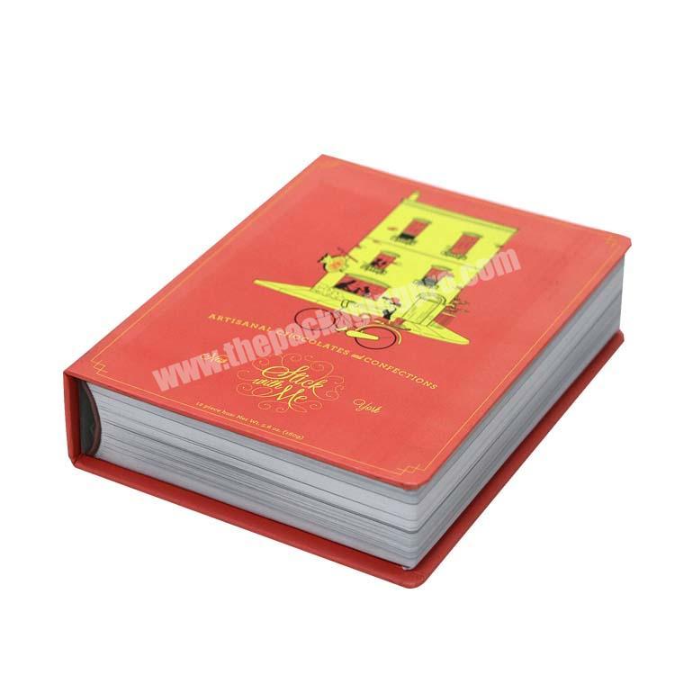 rigid book paper box packaging strong box with transparency blister tray