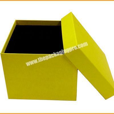 rigid box packaging yellow corrugated lid and base box supplier