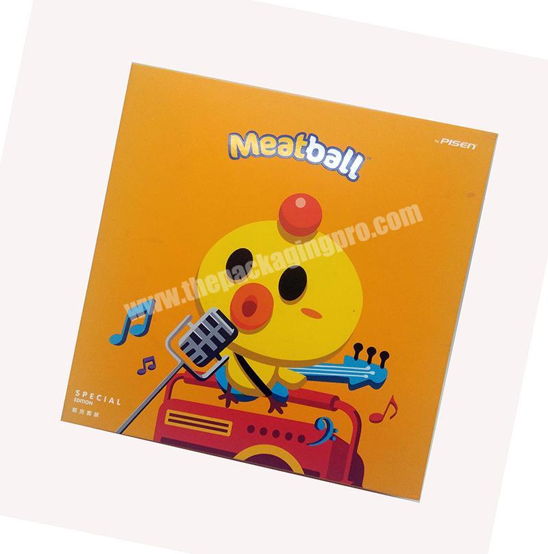 Rigid cardboard colorful bright laminated cartoon printing children box for gift packaging