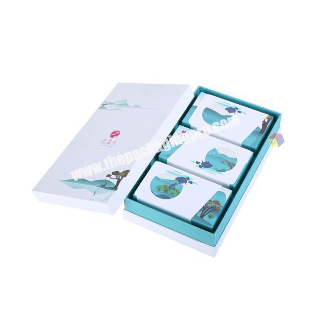 rigid cardboard packaging chinese tea gift box