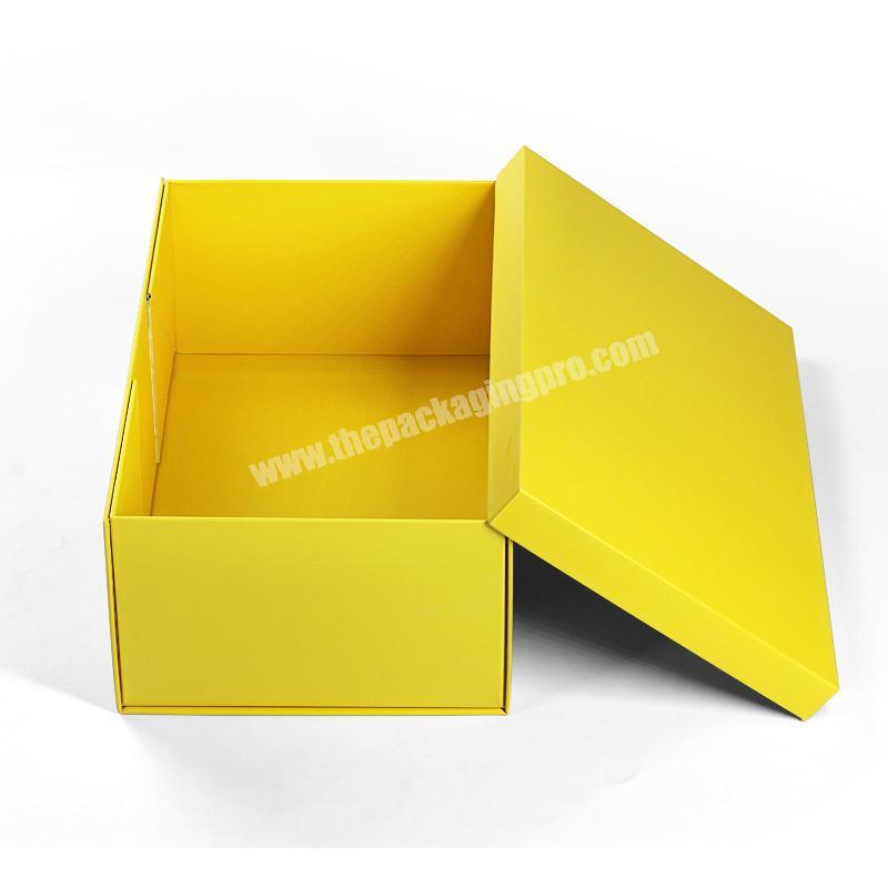 Rigid Cardboard Packaging Magnetic Closure Shoe Boxes High End Collapsable Flat Packed Magnetic Paper Gift Box