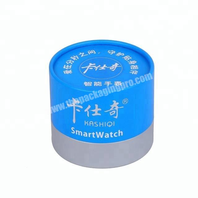 rigid cardboard packaging round watch paper box with eva tray