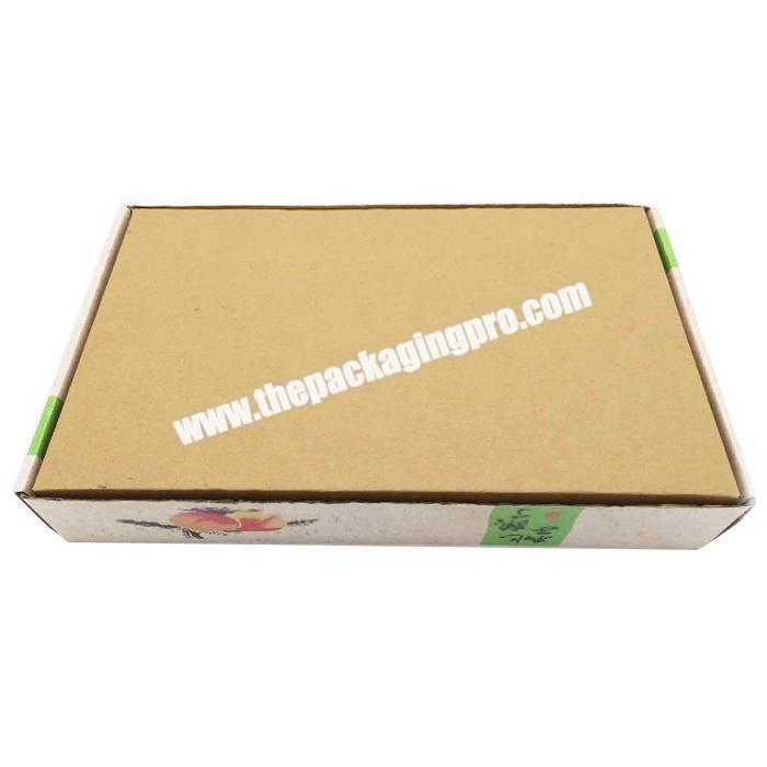 Rigid corrugated paper gift packaging carton box for peach fruit packing