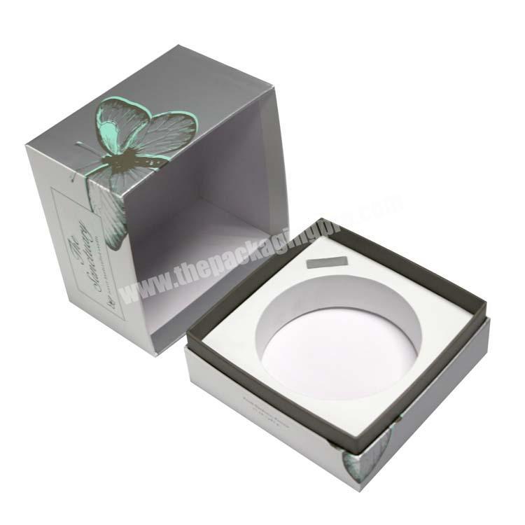 Rigid Cosmetics Gift Paper Box With Lid Top and Bottom Paper Box For Candle Packaging Box