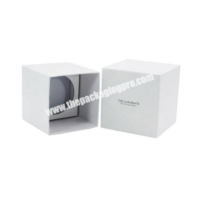 Rigid custom handmade paper candle packaging box from china