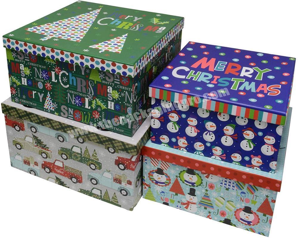 rigid paper boxes for gift christmas gift packaging box  large christmas gift boxes