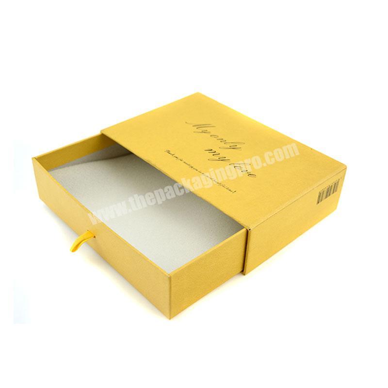 Rigid Paper Drawer Gift Box Packaging Ribbon for Closure Full Printing in Pantone Color Matt Cello