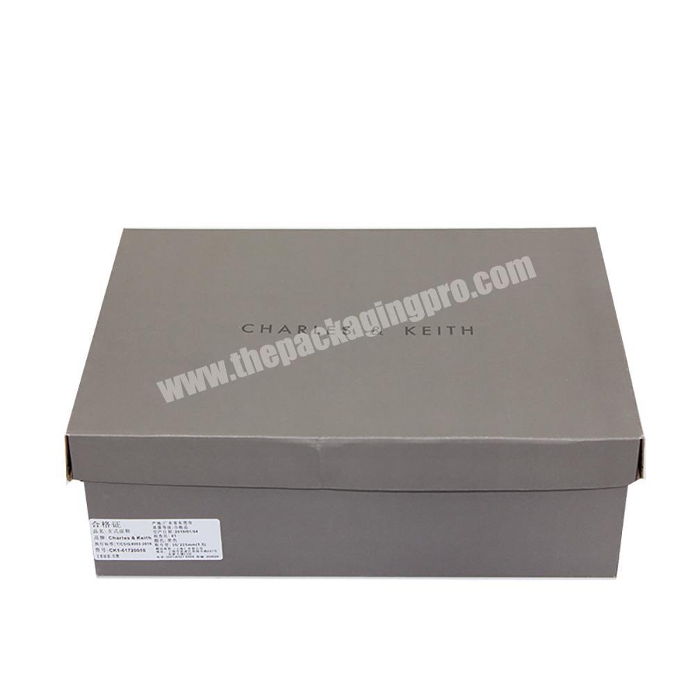 Rigid paperboard Black White Luxury pull out sliding drawer type shoe box packaging Folding brand shoe boxes with custom logo