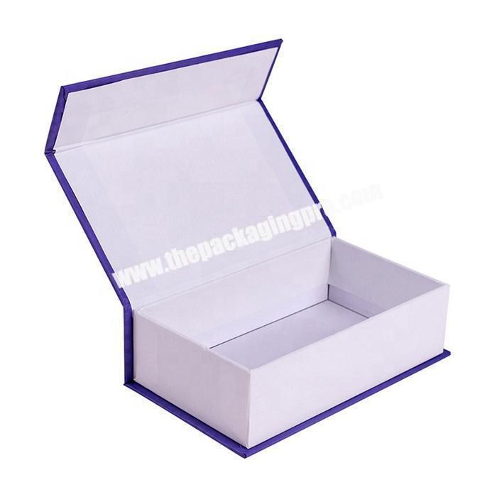 Rigid quality paper packaging gift box with magnetic closure
