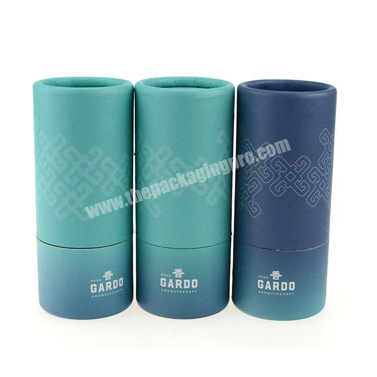Rigid recyclable cylindrical cosmetic box packaging biodegradable paper tube packaging wholesale