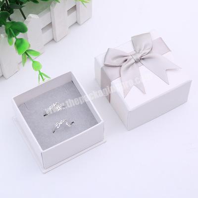 Rings Packaging Gift Box With Ribbon Bowknot