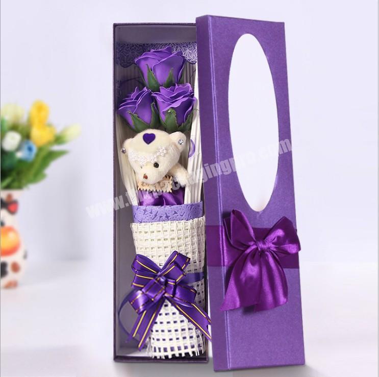 Romantic soap bouquet rose gift box for teachers